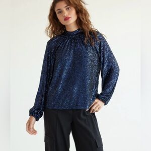 REITMANS Sequin Blue Women's Top